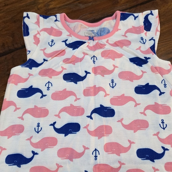 Carter's Whale Print Nightgown - Pink and Blue - Picture 4 of 8